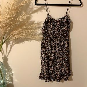Ultra Flirt black floral dress L